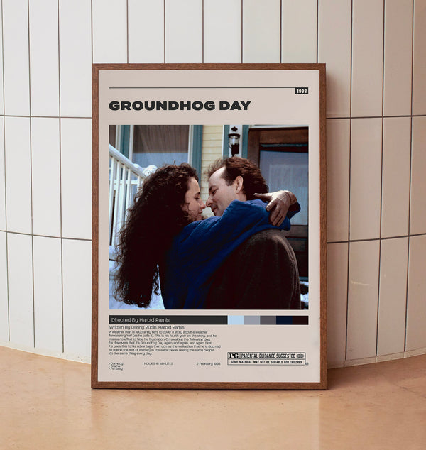 Groundhog Day Poster, Harold Ramis, Minimalist Movie Poster