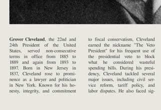 Grover Cleveland Wall Art Poster Poster Grover Cleveland  Black White Poster  Poster  Art Gift 1681840692
