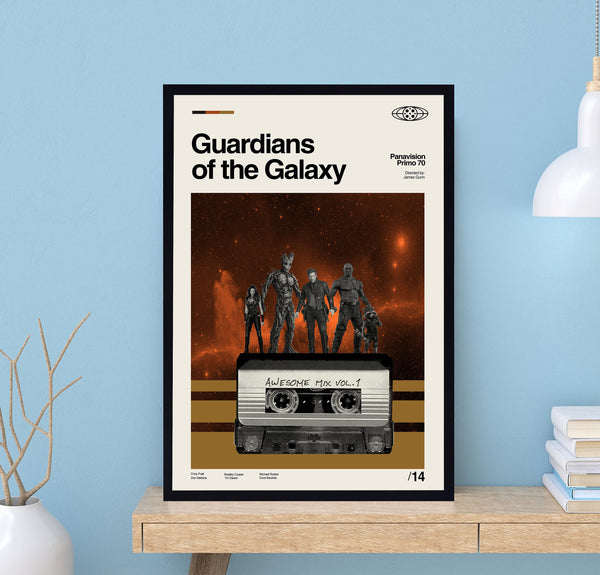 Guardians Of The Galaxy Poster, James Gunn, Marvel Poster, Retro Poster, Minimalist Art, Vintage Poster, Midcentury Art, Wall Decor 1719072230