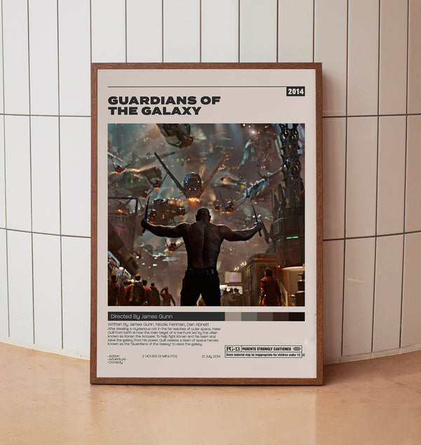 Guardians of the Galaxy, James Gunn, Minimalist Movie Poster, Vintage Retro Art Print
