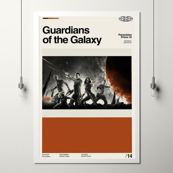 Guardians of the Galaxy Poster, Guardians of the Galaxy Film, Retro Movie, Poster Print Wall Art, Illustration Art, Modern Vintage