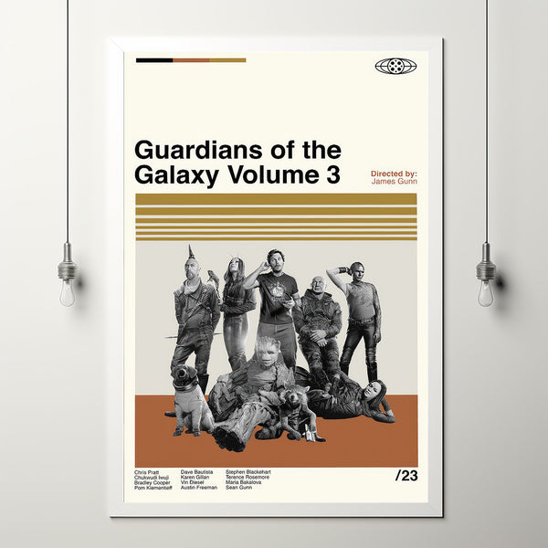 Guardians of the Galaxy Volume 3 Poster, Guardians of the Galaxy Film, Classic Poster, Retro Movie posters, Minimal Art, Modern Vintage 1