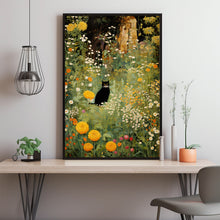 Garden Path with Cat 1916 Painting Poster - Vintage Black Cat Wall Art