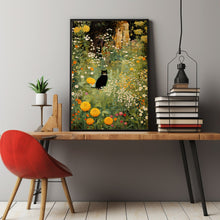 Garden Path with Cat 1916 Painting Poster - Vintage Black Cat Wall Art