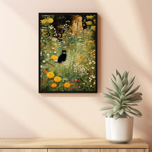 Garden Path with Cat 1916 Painting Poster - Vintage Black Cat Wall Art