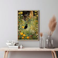 Garden Path with Cat 1916 Painting Poster - Vintage Black Cat Wall Art