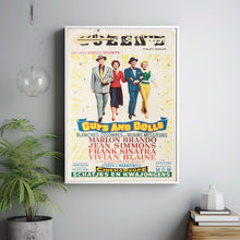 Guys And Dolls Movie Poster Print, Canvas Wall Art, Room Decor, Movie Art