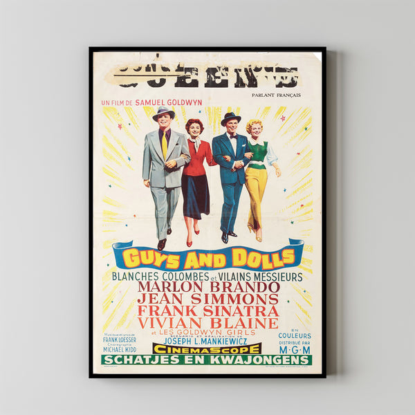 Guys And Dolls Movie Poster Print, Canvas Wall Art, Room Decor, Movie Art