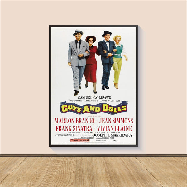 Guys and Dolls (1955) Movie Poster Print, Canvas Wall Art, Room Decor, Movie Art, Gifts for HimHer, Wall Art Print, Vintage Film Art 1555624244