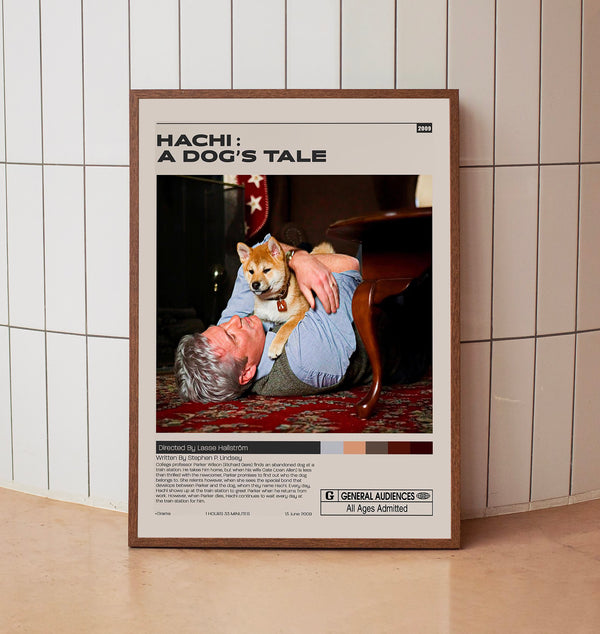 Hachi A Dog's Tale Poster,Lasse Hallström, Minimalist Tv Series, Tv Series