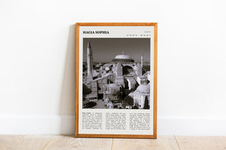 Hagia Sophia  Ayasofya Wall Art Poster Hagia Sophia Turkiye Istanbul Black White Poster  Poster  Art Gift 1644715094