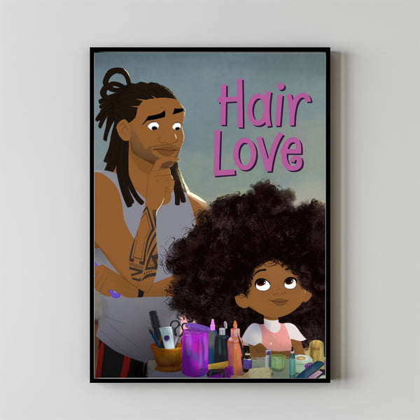 Hair Love Alternative Film Movie Print Wall Art Poster