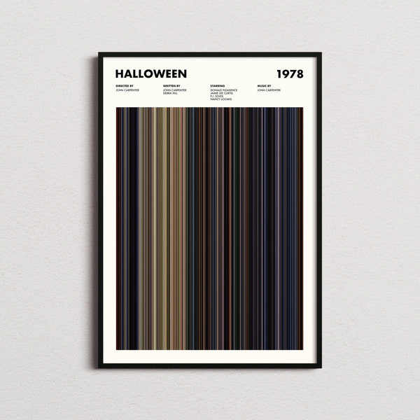 Halloween Movie Barcode Print, Halloween Print, Halloween Poster, Halloween Wall Art, Halloween Art, Halloween Frames Print, Movie Buff Gift 1631639621