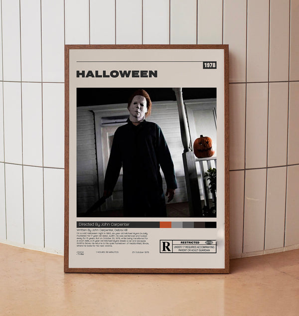 Halloween Poster, John Carpenter, Minimalist Movie Poster, Vintage Retro Art