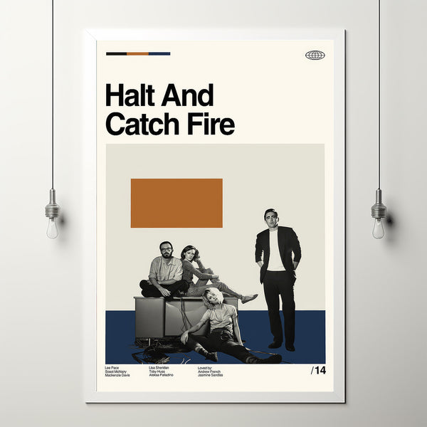 Halt and Catch Fire Poster, Catch Fire Film, Catch Fire Movie, Vintage Modern, Vintage Poster, Minimalist Art, High Quality, Home Decor