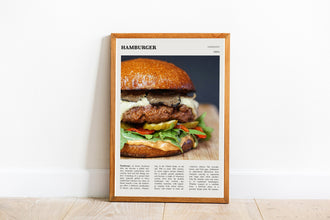 Hamburger Poster Food Burger Wall Art Hamburger Poster Poster Kitchen Bar Restaurant Poster  Poster  Art Gift 1687939642