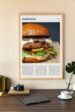 Hamburger Poster Food Burger Wall Art Hamburger Poster Poster Kitchen Bar Restaurant Poster  Poster  Art Gift 1687939642