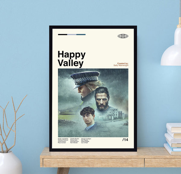 Happy Valley Tv Series Poster, TV Series Poster, Midcentury Art, Minimalist Art, Movie Poster, Retro Poster, Vintage Poster, Wall Decor 1719081240