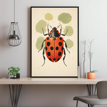 Harlequin Ladybug Poster - Charming Ladybird Wall Art | Versatile Decor for Living Room, Dining, Bedroom, Bathroom | Ideal for Gallery Walls and Kids' Nurseries