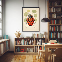 Harlequin Ladybug Poster - Charming Ladybird Wall Art | Versatile Decor for Living Room, Dining, Bedroom, Bathroom | Ideal for Gallery Walls and Kids' Nurseries