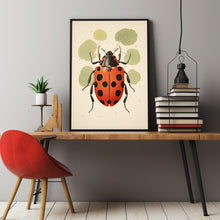 Harlequin Ladybug Poster - Charming Ladybird Wall Art | Versatile Decor for Living Room, Dining, Bedroom, Bathroom | Ideal for Gallery Walls and Kids' Nurseries