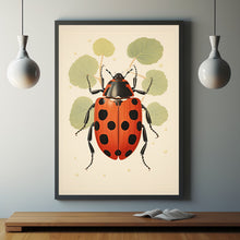 Harlequin Ladybug Poster - Charming Ladybird Wall Art | Versatile Decor for Living Room, Dining, Bedroom, Bathroom | Ideal for Gallery Walls and Kids' Nurseries