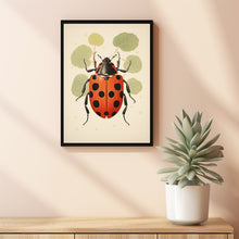 Harlequin Ladybug Poster - Charming Ladybird Wall Art | Versatile Decor for Living Room, Dining, Bedroom, Bathroom | Ideal for Gallery Walls and Kids' Nurseries