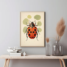 Harlequin Ladybug Poster - Charming Ladybird Wall Art | Versatile Decor for Living Room, Dining, Bedroom, Bathroom | Ideal for Gallery Walls and Kids' Nurseries