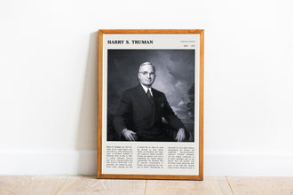 Harry S. Truman Wall Art Poster Poster President Harry S. Truman  Black White Poster  Poster  Art Gift 1681330660