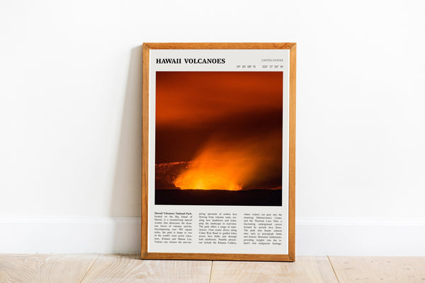 Hawaii Volcanoes National Park Wall Art Poster Poster  Black White Poster  Poster  Art Gift 1699843321