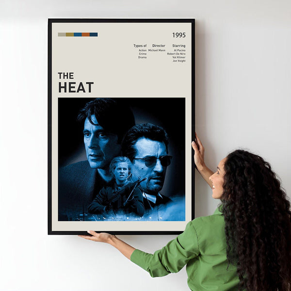 Heat Movie Poster  Minimalist  Midcentury Poster  Wall Art Print  Retro Movie Poster 1734354464