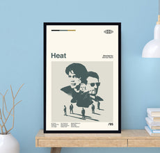 Heat Movie Poster, Michael Mann, Retro Movie Poster, Wall Art Print, Minimalist Movie, Modern Vintage, Minimalist Poster, Birthday Gifts 1688907814