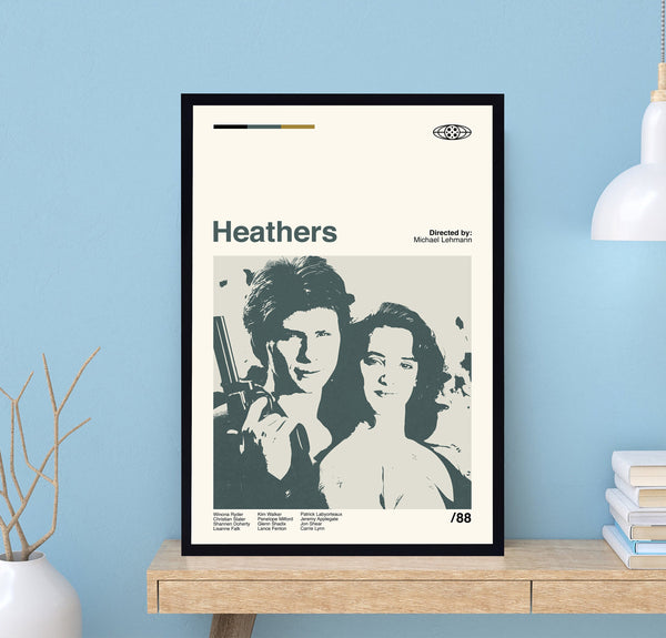 Heathers Movie Poster, Michael Lehmann, Retro Movie Poster, Minimalist Art, Vintage Poster, Modern Art, Wall Decor, Home Decor 1703129759
