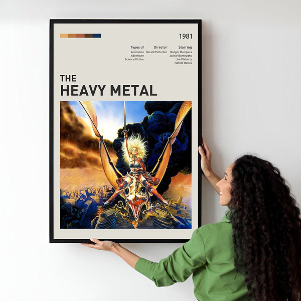 Heavy Metal Movie Poster  Minimalist  Midcentury Poster  Wall Art Print  Retro Movie Poster 1746126349