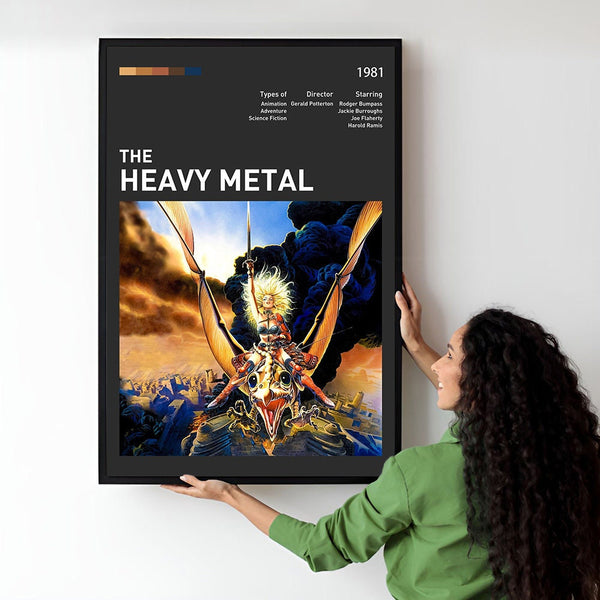Heavy Metal Movie Poster  Minimalist  Midcentury Poster  Wall Art Print  Retro Movie Poster 1746126349 - Copy