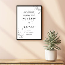 Hebrews 4:16 KJV 'Let Us Therefore Come Boldly' Modern Bible Verse Wall Art - Inspirational Scripture Print for Empowerment and Faith