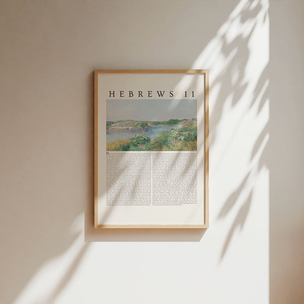 Hebrews Chapter 11 Wall Art, Faith Bible Verse Print, Encouraging Christian Wall Decor, Impressionism Wall Decor, Vintage Bible Verse Poster 1532251573