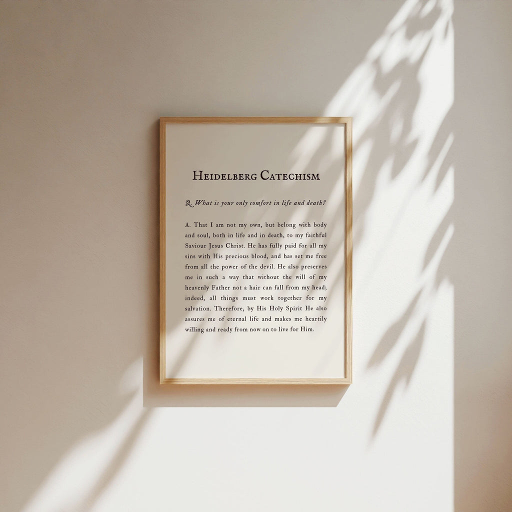 Heidelberg Catechism Question 1 Wall Art, Poster Christian Wall Art, R ...
