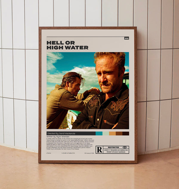 Hell or High Water Poster,David Mackenzie, Minimalist Tv Series, Tv Series