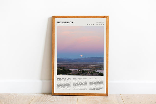 Henderson Nevada Wall Art Poster Poster Henderson Nevada  Black White Poster  Poster  Art Gift 1694001383