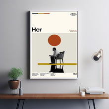 Her - Spike Jonze - Movie Poster - Retro Modern Art - Minimalist Art - Midcentury Art - Vintage Poster - Wall Decor - Gifts for him