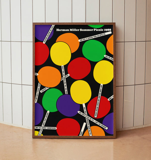 Herman Miller Lollipop Summer Picnic Midcentury Modern Print - Wall Art Print 1428533181