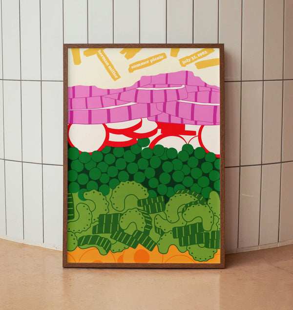 Herman Miller Summer Picnic Midcentury Modern Poster - Wall Art Print 1414256910