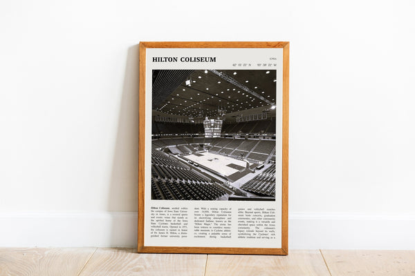 Hilton Coliseum Wall Art Poster  Hilton Coliseum Black White Poster  Poster  Art Gift 1665472173