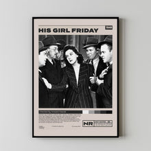 His Girl Friday Poster, Howard Hawks, Minimalist Movie Poster
