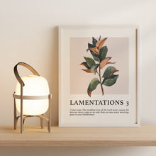 His Love Never Ceases, Bible Verse Poster, Christian Wall Art - Great is Your Faithfulness, Magnolia Leaf, Pink Accents (Physical Poster) 1585448092