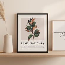 His Love Never Ceases, Bible Verse Poster, Christian Wall Art - Great is Your Faithfulness, Magnolia Leaf, Pink Accents (Physical Poster) 1585448092