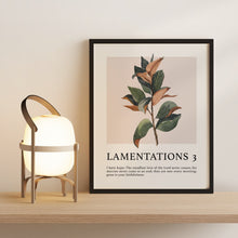 His Love Never Ceases, Bible Verse Poster, Christian Wall Art - Great is Your Faithfulness, Magnolia Leaf, Pink Accents (Physical Poster) 1585448092