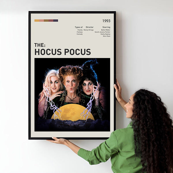 Hocus Pocus Movie Poster  Minimalist  Midcentury Poster  Wall Art Print  Retro Movie Poster 1733505366