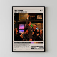 How I Met Your Mother, Retro Tv Series Print, Modern Vintage, Minimalist Tv Series Poster 1